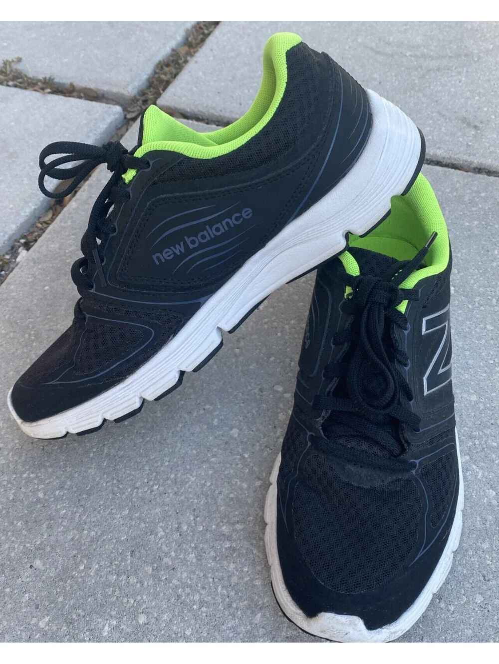 New Balance Mens 8.5 D 575v2 Running Sneakers Athletic Lace Up Shoes Black
